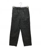 LITTLEBIGリトルビッグ）の古着「Stripe Tapered Trousers/ストライプテーパードトラウザーズ」｜ネイビー