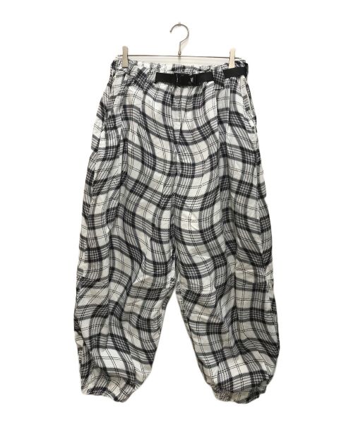 TIGHTBOOTH PRODUCTION（タイトブースプロダクション）TIGHTBOOTH PRODUCTION (タイトブースプロダクション) WAVY PLAID BALLOON PANTS/ウェイビープレイドバルーンパンツ ホワイト サイズ:Ｍの古着・服飾アイテム