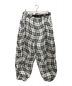 TIGHTBOOTH PRODUCTION（タイトブースプロダクション）の古着「WAVY PLAID BALLOON PANTS/ウェイビープレイドバルーンパンツ」｜ホワイト