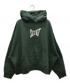 SAINT MICHAELセントマイケル）の古着「HOODIE/RIBON SAINT/プルオーバーパーカー」｜グリーン