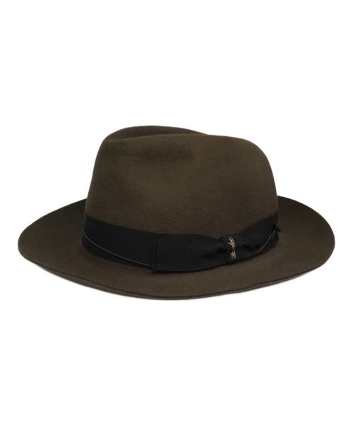 BORSALINO（ボルサリーノ）BORSALINO (ボルサリーノ) 中折れハット ブラウンの古着・服飾アイテム