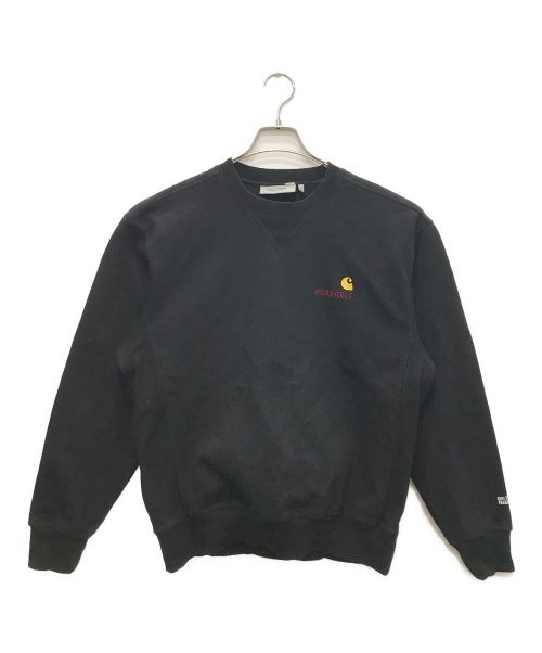 WACKO MARIA（ワコマリア）WACKO MARIA (ワコマリア) CarHartt (カーハート) AMERICAN SCRIPT SWEAT SHIRT/アメリカンスクリプトスウェットシャツ ブラック サイズ:Sの古着・服飾アイテム