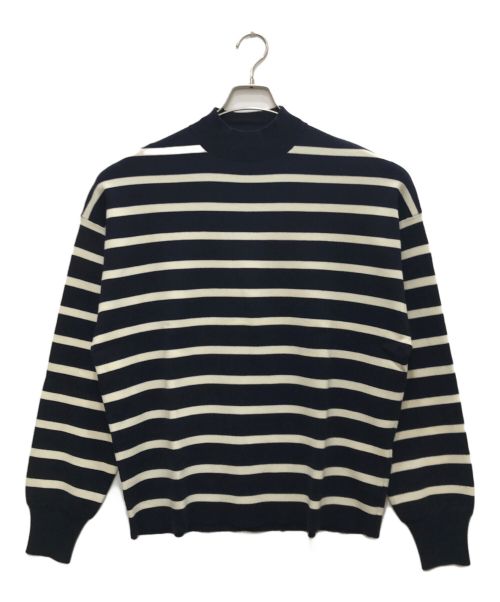 L'appartement（アパルトモン）L'appartement (アパルトモン) Mockneck Border Knit/モックネックボーダーニット ネイビー サイズ:表記無の古着・服飾アイテム