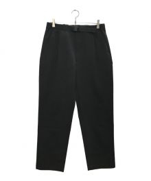 GOLDWIN（ゴールドウイン）の古着「One Tuck Tapered Stretch Pants/ワンタックテーパードストレッチパンツ」｜ブラック