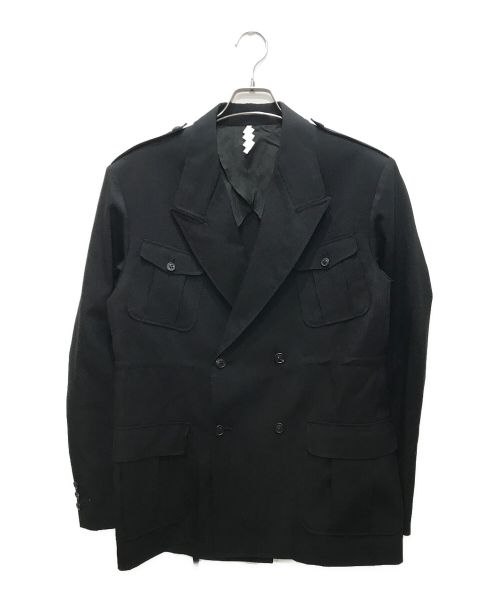 SOSHIOTSUKI（ソウシ オオツキ）SOSHIOTSUKI (ソウシ オオツキ) MILITARY DOUBLE JACKET/ミリタリーダブルジャケット ブラック サイズ:44の古着・服飾アイテム