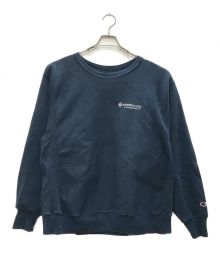 Champion REVERSE WEAVE（チャンピオン リバース ウィーブ）の古着「00'sリバースウィーブスウェット/ 企業ロゴ」｜ネイビー