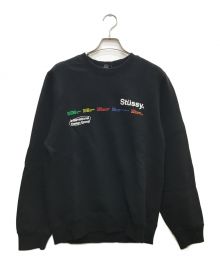 stussy（ステューシー）の古着「City Banners Crew Sweatshirt」｜ブラック