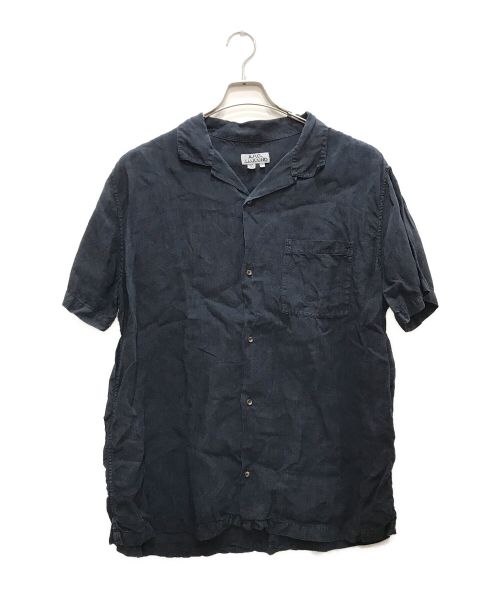 A.P.C.（アーペーセー）A.P.C. (アーペーセー) JJJJound (ジョウンド) Weekend Shirt/ウィークエンドシャツ/コラボリネンシャツ ネイビー サイズ:XXLの古着・服飾アイテム