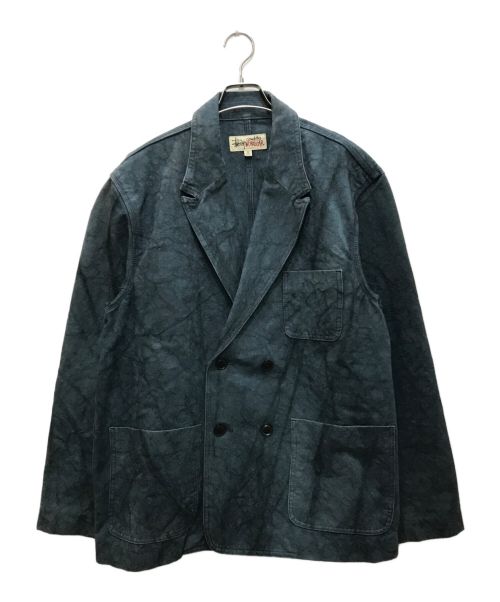 stussy（ステューシー）stussy (ステューシー) CANVAS DOUBLE BREASTED JACKET/キャンバスダブルブレステッドジャケット ネイビー サイズ:XLの古着・服飾アイテム