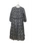 ne quittez pas (ヌキテパ) Cotton Lurex Stripe Flower Print Dress/コットン ルレックス ストライプ フラワープリント ドレス ブラック サイズ:SIZEM：12000円