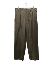 stussy（ステューシー）の古着「Striped Volume Pleated Trouse/ストライプドボリュームプリーツドトラウザー」｜ベージュ