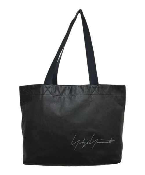 YOHJI YAMAMOTO（ヨウジヤマモト）YOHJI YAMAMOTO (ヨウジヤマモト) レザートートバッグ/ノベルティ/青山本店限定 ブラックの古着・服飾アイテム