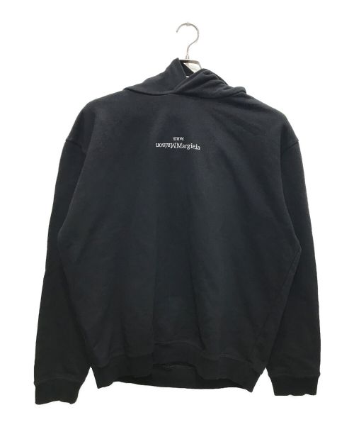 Maison Margiela（メゾンマルジェラ）Maison Margiela (メゾンマルジェラ) ロゴ刺繍フーディ/Hoodie Upside Down Logo/S50GU0167 ブラック サイズ:46の古着・服飾アイテム