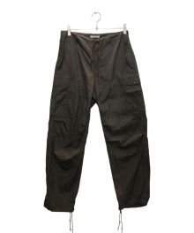 AURALEE（オーラリー）の古着「HIGH COUNT LIGHT NYLON FATIGUE PANTS/ハイ カウント ライト ナイロンファティーグ パンツ」｜ブラウン