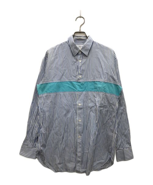 COMME des GARCONS SHIRT（コムデギャルソンシャツ）COMME des GARCONS SHIRT (コムデギャルソンシャツ) デザインストライプシャツ ブルー サイズ:Sの古着・服飾アイテム