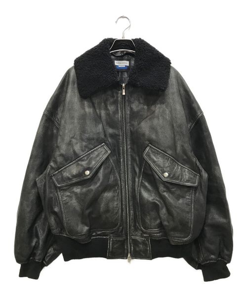 MAISON SPECIAL（メゾンスペシャル）Hand Rub-Off Buffalo Leather Prime-Over Boa Collar G-1 Jacket/ハード リブオフ バッファロー レザー プライム オーバー ボア カラー G-1 ジャケットの古着・服飾アイテム