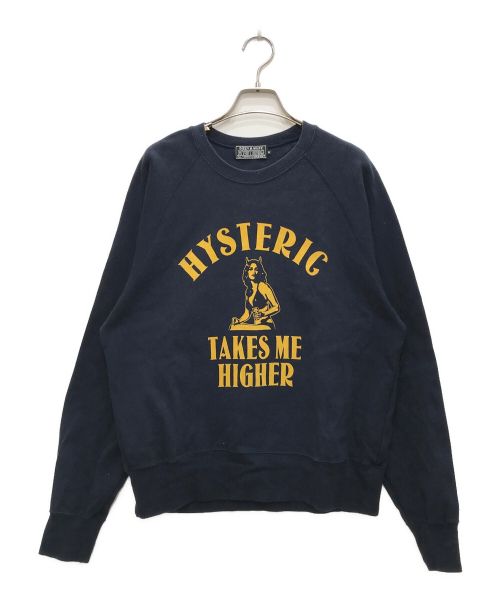 Hysteric Glamour（ヒステリックグラマー）Hysteric Glamour (ヒステリックグラマー) TAKE ME HIGHER スウェット/テイクミーハイヤー スウェット ネイビー サイズ:Ⅿの古着・服飾アイテム