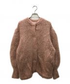 CLANEクラネ）の古着「COLOR MOHAIR SHAGGY CARDIGAN/カラー モヘヤ シャギー カーディガン」｜ピンク