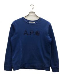 A.P.C.×Carhartt WIP（アーペーセー×カーハート ワークインプログレス）の古着「コラボスウェット」｜ブルー