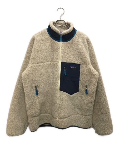 Patagonia（パタゴニア）Patagonia (パタゴニア) クラシック・レトロX・ジャケット ベージュ×ネイビー サイズ:Lの古着・服飾アイテム