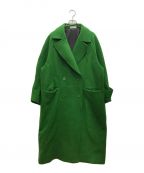 MAISON SPECIALメゾンスペシャル）の古着「Super140 Melton Over Coat/スーパー140メルトンオーバーコート」｜グリーン