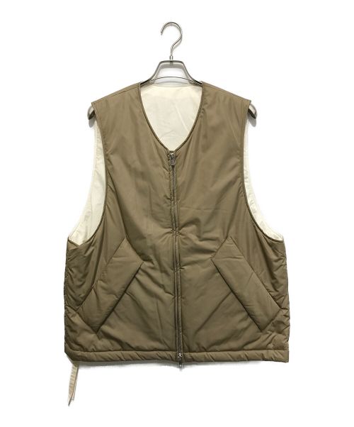 stein（シュタイン）stein (シュタイン) REVERSIBLE PADDED VEST ベージュ×ホワイト サイズ:SIZE  Sの古着・服飾アイテム