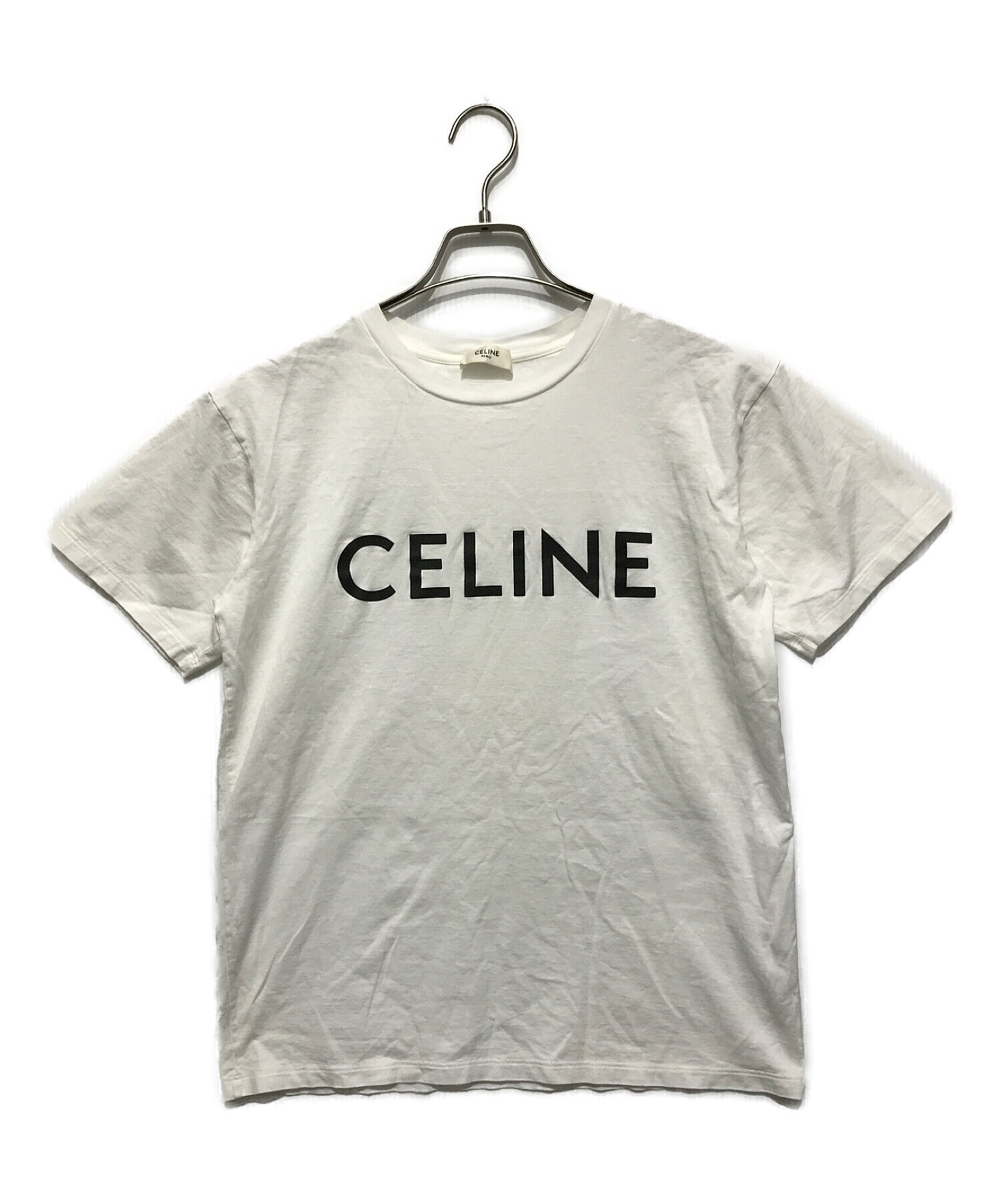 中古・古着通販】CELINE (セリーヌ) ロゴ ルーズTシャツ ホワイト