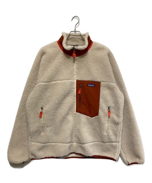 Patagonia（パタゴニア）Patagonia (パタゴニア) クラシックレトロXジャケット アイボリー×オレンジ サイズ:SIZE XXLの古着・服飾アイテム