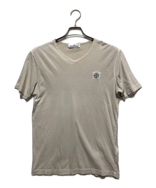 STONE ISLAND（ストーンアイランド）STONE ISLAND (ストーンアイランド) ワインポイントTシャツ ベージュ サイズ:SIZE Sの古着・服飾アイテム