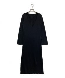 Ameri（アメリ）の古着「AMERICAN SLEEVE LAYERED KNIT DRESS」｜ブラック