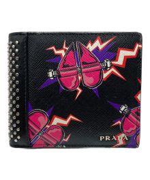 PRADA（プラダ）の古着「フランケンハートウォレット」｜ブラック