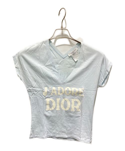 Christian Dior（クリスチャン ディオール）Christian Dior (クリスチャン ディオール) J'ADORE Tシャツ スカイブルー サイズ:38の古着・服飾アイテム