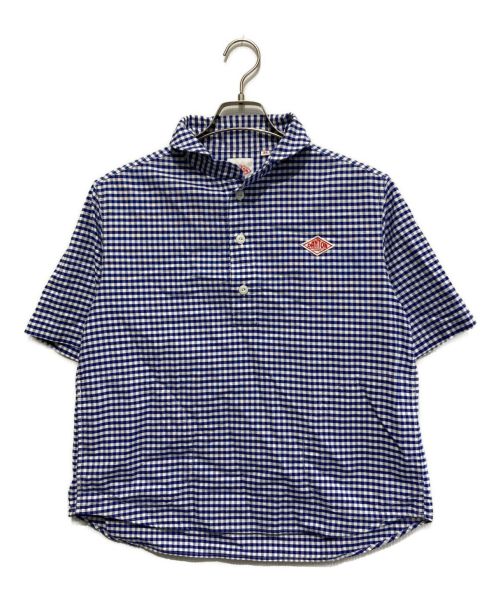 DANTON（ダントン）DANTON (ダントン) 丸襟ポケット付プルオーバー 半袖シャツ ブルー サイズ:SIZE 34の古着・服飾アイテム