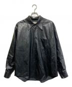 OUR LEGACYアワーレガシー）の古着「COCO 70S SHIRT FAKE LETHER」｜ブラック