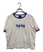 Heaven by Marc Jacobsヘブンバイマークジェイコブス）の古着「リンガープリントTシャツ」｜ホワイト×ブルー
