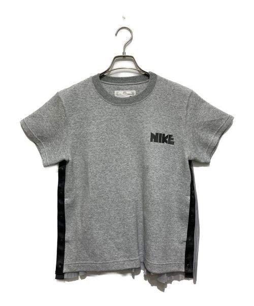 NIKE（ナイキ）NIKE (ナイキ) sacai (サカイ) バックプリーツTシャツ グレー サイズ:SIZE Mの古着・服飾アイテム