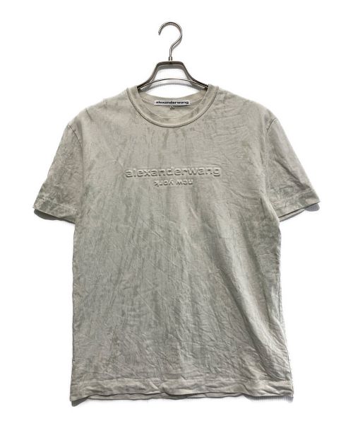 ALEXANDER WANG（アレキサンダーワン）ALEXANDER WANG (アレキサンダーワン) PLASTER DYED S/S T EMBOSS LOGO TEE ベージュ サイズ:SIZE XSの古着・服飾アイテム