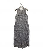 LE CIEL BLEUルシェルブルー）の古着「Flower Jacquard Dress」｜ブルー