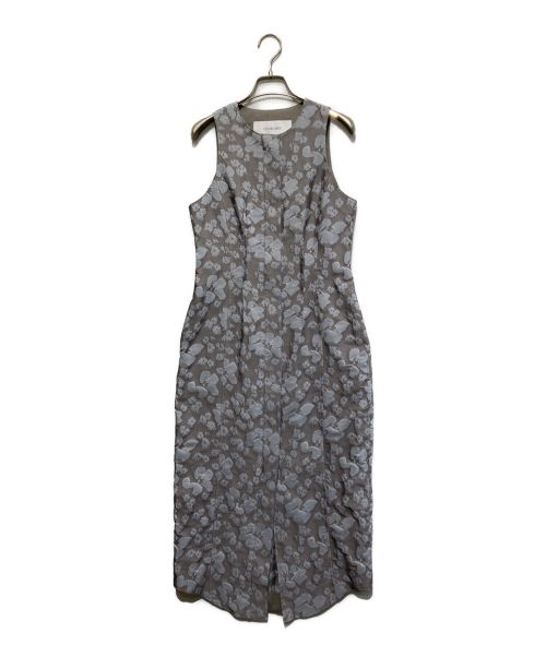 LE CIEL BLEU（ルシェルブルー）LE CIEL BLEU (ルシェルブルー) Flower Jacquard Dress ブルー サイズ:SIZE 36の古着・服飾アイテム