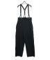 H BEAUTY&YOUTH（エイチ ビューティアンドユース）の古着「GABA HIGH WAIST SUSPENDERS PANTS」｜ブラック