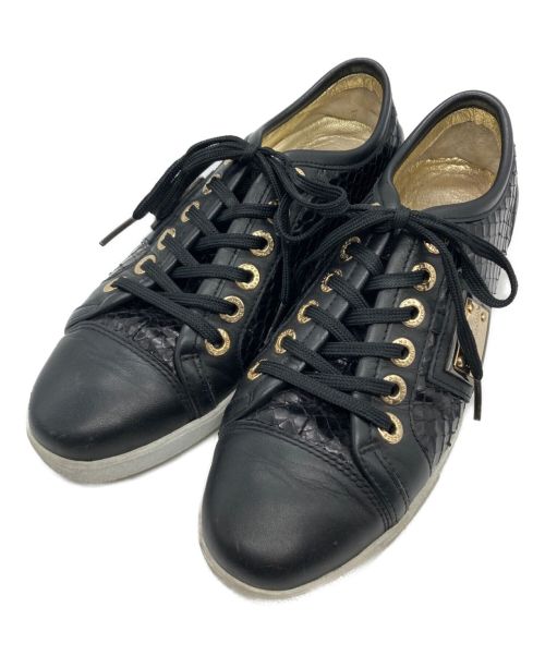 DOLCE & GABBANA（ドルチェ＆ガッバーナ）DOLCE & GABBANA (ドルチェ＆ガッバーナ) ローカットスニーカー ブラック×ゴールド サイズ:SIZE 36の古着・服飾アイテム