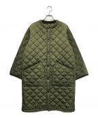 Barbourバブアー）の古着「QUILTED NO COLLAR COAT」｜カーキ