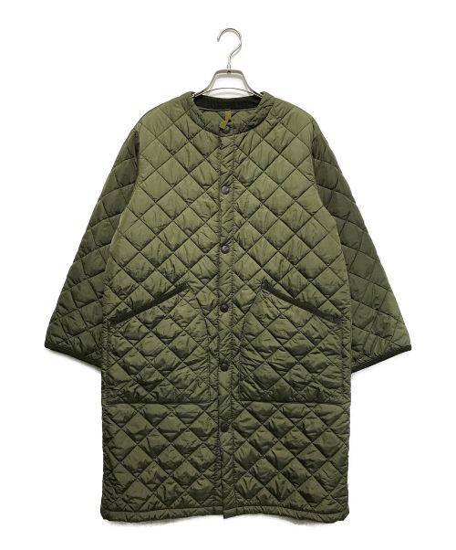 Barbour（バブアー）Barbour (バブアー) QUILTED NO COLLAR COAT カーキ サイズ:SIZE 8の古着・服飾アイテム