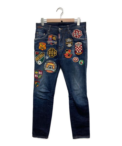 DSQUARED2（ディースクエアード）DSQUARED2 (ディースクエアード) Skater Patch Denim Pants インディゴ サイズ:SIZE 44の古着・服飾アイテム