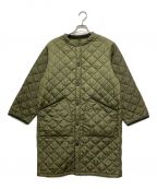 Barbourバブアー）の古着「QUILTED NO COLLAR COAT」｜カーキ