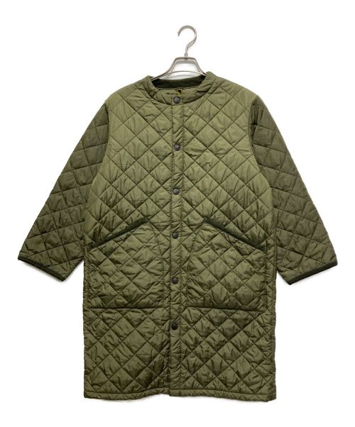 Barbour（バブアー）Barbour (バブアー) QUILTED NO COLLAR COAT カーキ サイズ:SIZE 8の古着・服飾アイテム