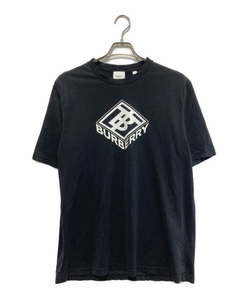 BURBERRY LONDON（バーバリーロンドン）BURBERRY LONDON (バーバリー ロンドン) プリントTシャツ ホワイト×ブラック サイズ:SIZE Mの古着・服飾アイテム