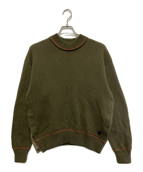 sacai（サカイ）sacai (サカイ) Cashmere Knit Pullover カーキ サイズ:SIZE 1の古着・服飾アイテム