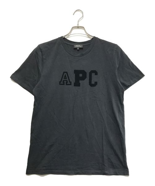 A.P.C.（アーペーセー）A.P.C. (アーペーセー) ロゴプリントTシャツ ブラック サイズ:Sの古着・服飾アイテム