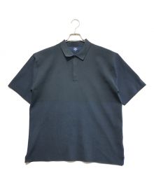 DESCENTE（デサント）の古着「JAQCUARD H/S POLO SHIRT」｜ネイビー